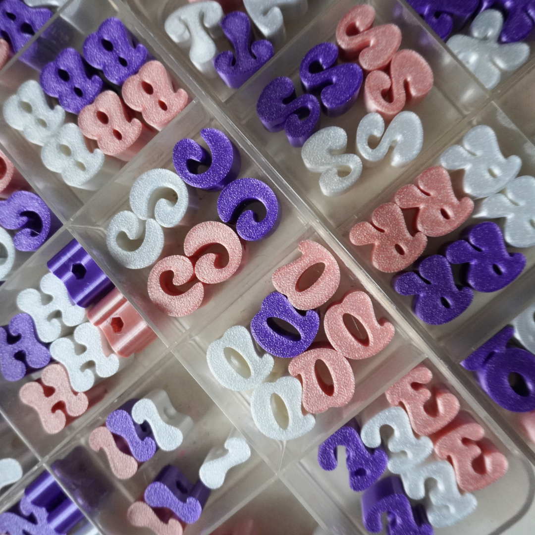 Design it Yourself | 3D Printed Groovy Letter Charms (Made to Order)
