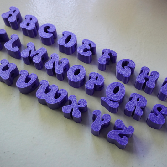 Design it Yourself | 3D Printed Groovy Letter Charms (Made to Order)