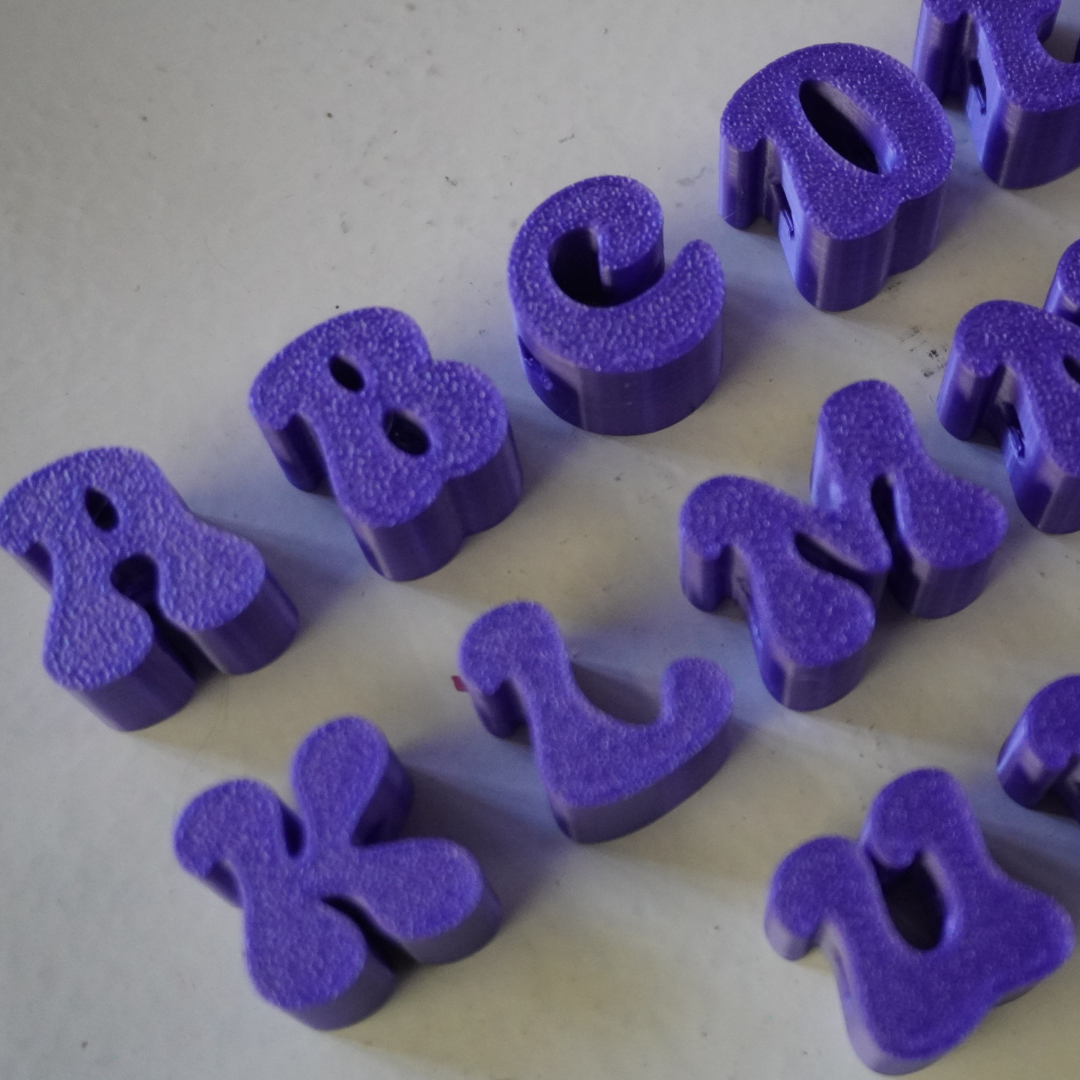 Design it Yourself | 3D Printed Groovy Letter Charms (Made to Order)